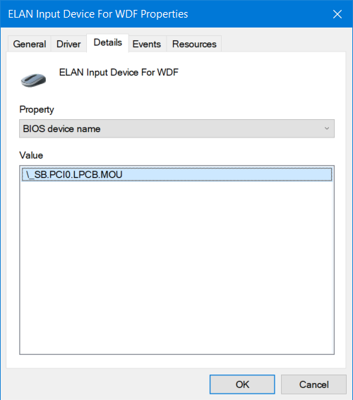 ELAN Input Device For WDF BIOS device name.png