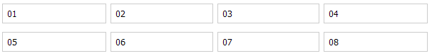 A ColumnLayout with both hgap and vgap