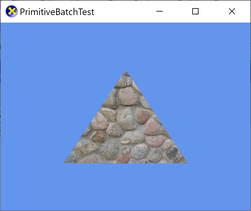 Screenshot of textured triangle