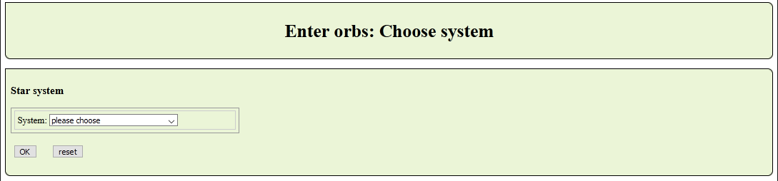 Choose star system