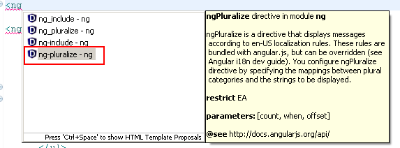 Completion for directive as element