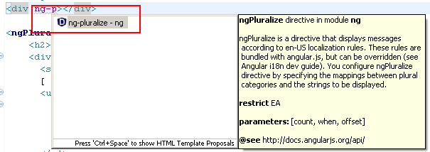 Completion for directive parameter