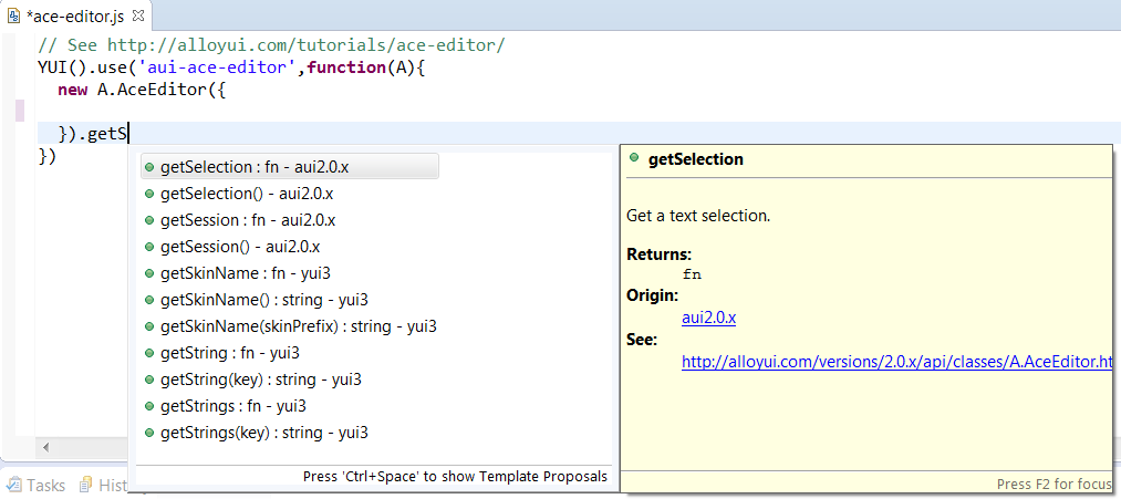 Completion for methods/properties of AceEditor