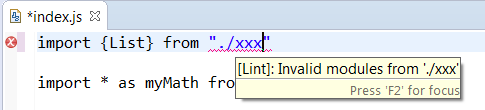 ES Modules from validation