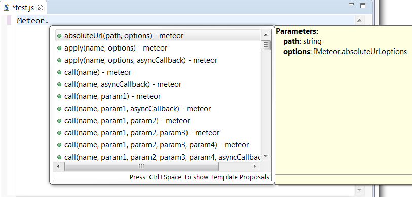 Meteor Completion