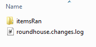 Run Output Folder contains items it ran and the change log