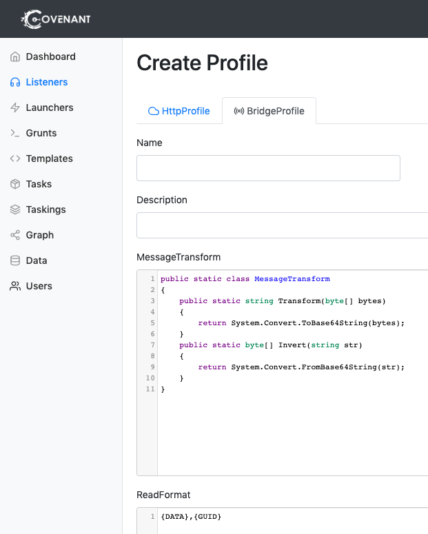 Create BridgeProfile