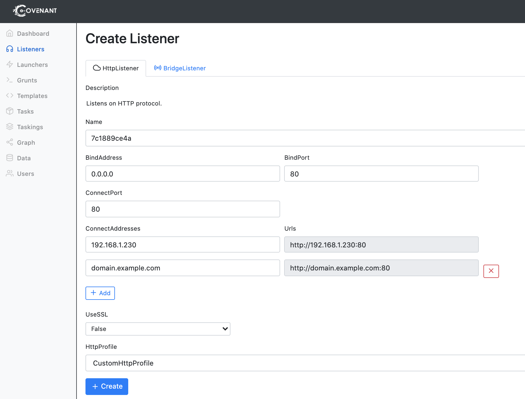 Create Listener