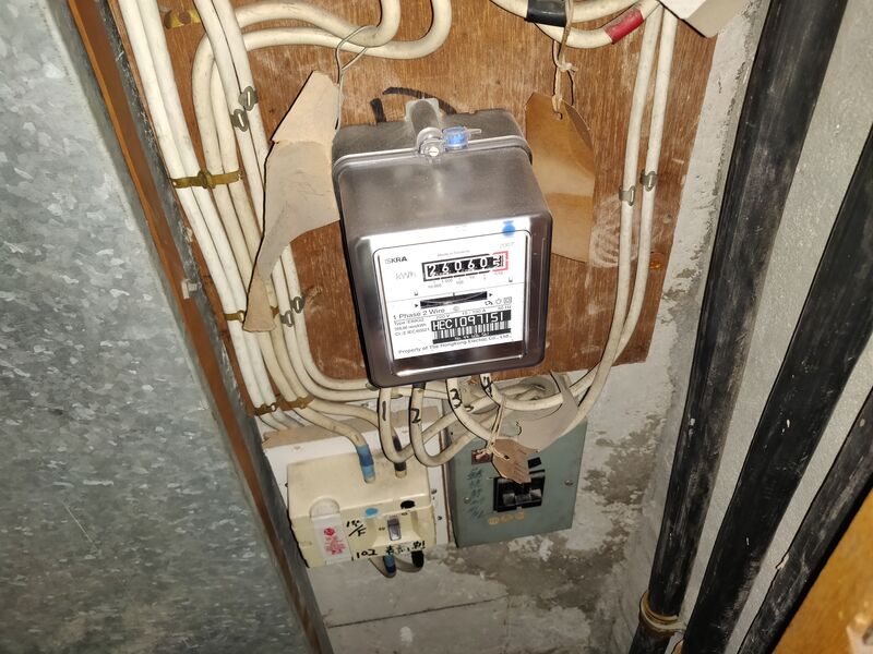 Photo of corridor fuse box inside