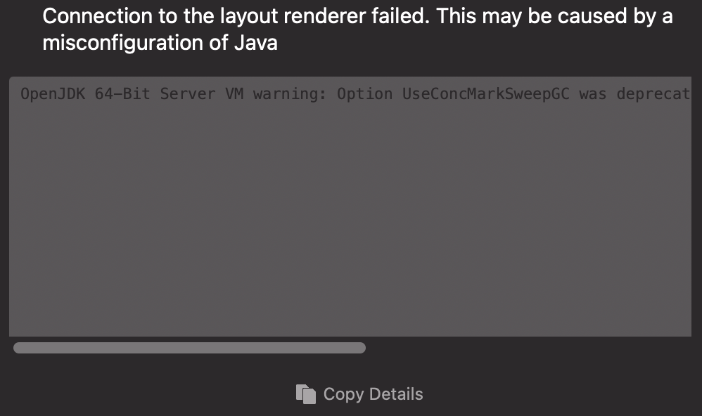 Xamarin.Android Designer error message on macOS