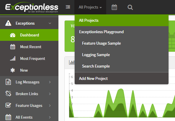 Exceptionless Filter Project Organization