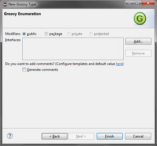 Groovy Enumeration wizard