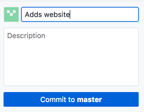 A a commit message and click the commit button