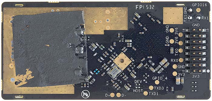 GL358aW 2G4 RF board v4 B bottom