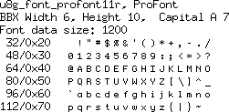 fontpic/u8g_font_profont11r.png