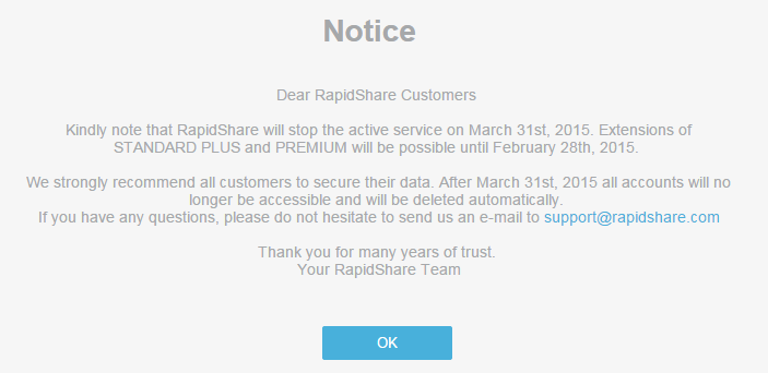 RapidShare notice