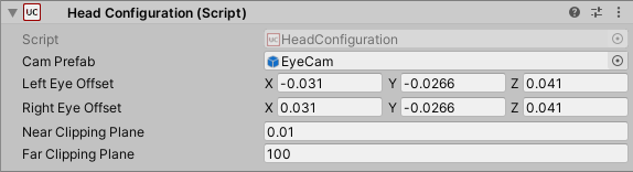 HeadConfiguration script