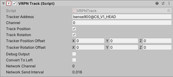 VRPNTrack script