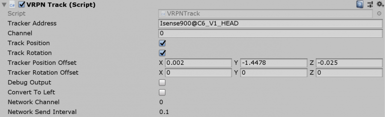 VRPNTrack script